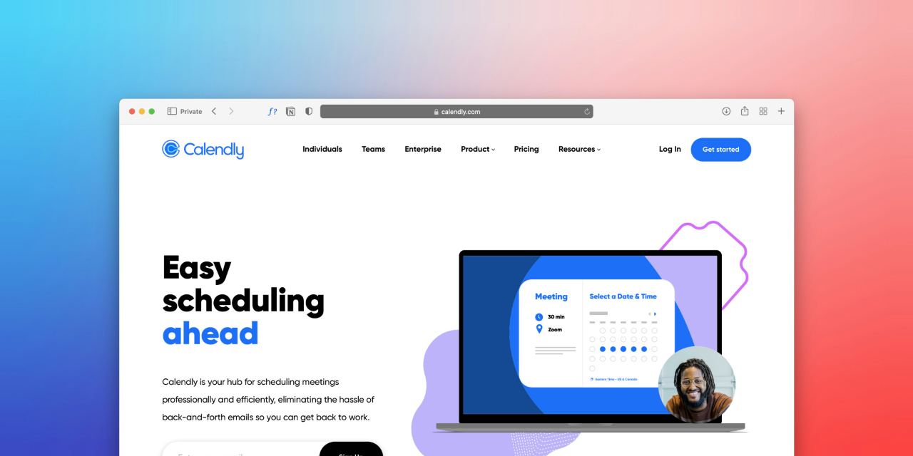 A published website open in a desktop browser window